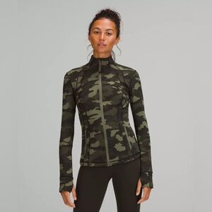 Lululemon Define Jacket Luon fabric green camo size 6